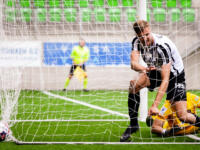 20230701 Lemonsoft Stadion Vaasa, FINLAND. VEIKKAUSLIIGA: VPS Vaasa - FC Inter Turku.
VPS #5 Mikko Pitkänen celebrating goal.
Photo: Samppa Toivonen / APOLLO PHOTO
