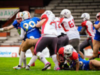 20230728 Vaasa, FINLAND. VAAHTERALIIGA: Wasa Royals - United Newland Crusaders Lohja.
Action from game.
Photo: Samppa Toivonen / APOLLO PHOTO