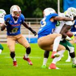 20230811 Vaasa, FINLAND. VAAHTERALIIGA: Wasa Royals - Seinäjoki Crocodiles.
Wasa Royals #33 Demarco Artis takes down Seinäjoki Crocodiles #15 Christian Powell.
Photo: Samppa Toivonen / APOLLO PHOTO