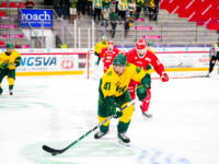 20230812 Vaasan Sähkö Areena Vaasa, FINLAND. LIIGA PRE-SEASON: Vaasan Sport - IF Björklöven Umeå.
Björklöven #41 Maxime Fortier.
Photo: Samppa Toivonen / APOLLO PHOTO
