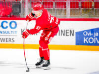 20230812 Vaasan Sähkö Areena Vaasa, FINLAND. LIIGA PRE-SEASON: Vaasan Sport - IF Björklöven Umeå.
Sport #37 Atro Leppänen.
Photo: Samppa Toivonen / APOLLO PHOTO