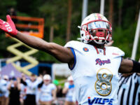 20230902 Seinäjoki, FINLAND. VAAHTERALIIGA: Seinäjoki Crocodiles - Wasa Royals.
Wasa Royals #8 Alpha Jalloh.
Photo: Samppa Toivonen / APOLLO PHOTO