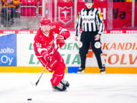 20230930 Vaasan Sähkö Areena Vaasa, FINLAND. LIIGA: Vaasan Sport - Mikkelin Jukurit.
Sport #10 Jens Lööke.
Photo: Samppa Toivonen / APOLLO PHOTO