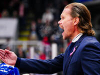 20230930 Vaasan Sähkö Areena Vaasa, FINLAND. LIIGA: Vaasan Sport - Mikkelin Jukurit.
Jukurit head coach Olli Jokinen.
Photo: Samppa Toivonen / APOLLO PHOTO