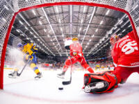 20230930 Vaasan Sähkö Areena Vaasa, FINLAND. LIIGA: Vaasan Sport - Mikkelin Jukurit.
Sport #37 Atro Leppänen & #95 Miroslav Svoboda in action.
Photo: Samppa Toivonen / APOLLO PHOTO