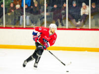 20231017 Uusikaarlepyy, FINLAND. SUOMI-SARJA: MuIK Hockey Munsala - Järvenpään Haukat.
MuiK #12 Carl-Axel Brasken.
Photo: Samppa Toivonen / APOLLO PHOTO