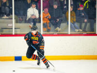 20231017 Uusikaarlepyy, FINLAND. SUOMI-SARJA: MuIK Hockey Munsala - Järvenpään Haukat.
Haukat #71 Veeti Leipijärvi.
Photo: Samppa Toivonen / APOLLO PHOTO