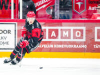 20231025 Vaasan Sähkö Areena Vaasa, FINLAND. LIIGA: Vaasan Sport - Rauman Lukko.
Sport #71 Viljami Nieminen
Photo: Samppa Toivonen / APOLLO PHOTO