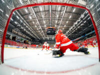 20231027 Vaasa, FINLAND. U20 SM-Sarja: Vaasan Sport - Helsingin Jokerit.
Sport #35 Casimir Wekström.
Photo: Samppa Toivonen / APOLLO PHOTO