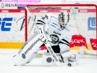 20231117 Vaasan Sähkö Areena Vaasa, FINLAND. LIIGA: Vaasan Sport - TPS Turku.
TPS #35 Eetu Anttila.
Photo: Samppa Toivonen / APOLLO PHOTO