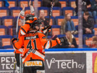 20231118 Hämeenlinna, FINLAND. LIIGA: HPK Hämeenlinna - Vaasan Sport.
Antti Pihlström #41, HPK scored two goals against Sport, second one being an empty-netter.
Photo: Mika Kylmäniemi / APOLLO PHOTO
