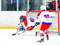 20231216 Maalahti, FINLAND. II DIVISIOONA: Malax IF - Hela-Kiekko Kauhava.
He-Ki #80 Jasper Passi eyes on the puck.
Photo: Samppa Toivonen / APOLLO PHOTO