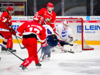 20240105 Vaasa, FINLAND. U20 SM-Sarja: Vaasan Sport - Helsingin IFK.
HIFK #1 Elias Pyyhtiä maalissa.
Photo: Samppa Toivonen / APOLLO PHOTO