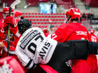 20240106 Vaasa, FINLAND. U20 SM-Sarja: Vaasan Sport - TPS Turku.
Sport #41 Artur Seniut hits TPS #87 Onni Ruohomaa.
Photo: Samppa Toivonen / APOLLO PHOTO