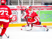 20240106 Vaasa, FINLAND. U20 SM-Sarja: Vaasan Sport - TPS Turku.
Sport #53 Masi Härkönen saves.
Photo: Samppa Toivonen / APOLLO PHOTO