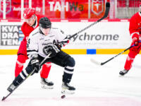 20240106 Vaasa, FINLAND. U20 SM-Sarja: Vaasan Sport - TPS Turku.
TPS #54 Eetu Tervo with the puck.
Photo: Samppa Toivonen / APOLLO PHOTO