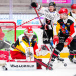 20240126 Vaasan Sähkö Areena Vaasa, FINLAND. LIIGA: Vaasan Sport - JYP Jyväskylä.
Action at Sport #60 Rasmus Reijola goal.
Photo: Samppa Toivonen / APOLLO PHOTO