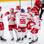 20240117 Ässät vs. Sport, Liiga runkosarja, Pori. Kuvassa 55 Oskari Hult teki Sportin ainoan maalin. Elmeri Elo / Apollo Photo