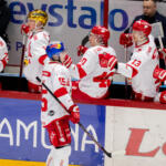 20240117 Ässät vs. Sport, Liiga runkosarja, Pori. Kuvassa 55 Oskari Hult teki Sportin ainoan maalin. Elmeri Elo / Apollo Photo