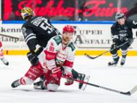 20241205 Turku, FINLAND. LIIGA: TPS Turku - Vaasan Sport.
Kalle Miketinac #80, Sport looks on while battling with Max Lindroth #55, TPS.
Photo: Mika Kylmäniemi / APOLLO PHOTO