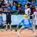 20250626 Vimpeli, FINLAND. MIESTEN SUPERPESIS: Vimpelin Veto - Alajärven Ankkurit.
Vimpelin Veto #4 Elmeri Anttila
Vimpelin Veto 2. pelinjohtaja Pasi Tyynelä
Alajäven Ankkurit #8 Elmeri Iivonen
Alajäven Ankkurit #4 Veeti Kokko
Vimpelin Veto #6 Mikko Vihriälä
Photo: Pasi Suokko / APOLLO PHOTO