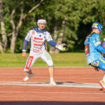 20250707 Vimpeli, FINLAND. MIESTEN SUPERPESIS: Vimpelin Veto - Alajärven Ankkurit.
Vimpelin Veto #9 Severi Lassila
Alajäven Ankkurit #11 Pyry Alanen
Photo: Pasi Suokko / APOLLO PHOTO