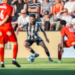20250725 Project Liv Arena, Pietarsaari, FINLAND. VEIKKAUSLIIGA: FF Jaro - VPS
#6 Tristan Dekker, VPS
#40 Robin Polley, FF Jaro
Photo: Pasi Suokko / APOLLO PHOTO