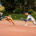 20250726 Vimpeli, FINLAND. MIESTEN SUPERPESIS: Vimpelin Veto - Kouvolan Pallonlyöjät
Vimpelin Veto #2 Mikko Kanala
Kouvolan Pallonlyöjät #6 Jasperi Luoma
Photo: Pasi Suokko / APOLLO PHOTO