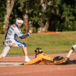 20250726 Vimpeli, FINLAND. MIESTEN SUPERPESIS: Vimpelin Veto - Kouvolan Pallonlyöjät
Vimpelin Veto #9 Severi Lassila
Kouvolan Pallonlyöjät #7 Tommi Mäentausta
Photo: Pasi Suokko / APOLLO PHOTO