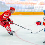 20250801 Kivikylän Areena Rauma, FINLAND. PITSITURNAUS: Jokerit - Vaasan Sport
Vaasan Sport #71 Viljami Nieminen
Helsingin Jokerit #47 Saku Forsblom
Photo: Pasi Suokko / APOLLO PHOTO