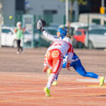 20250810 Seinäjoki, FINLAND. NAISTEN SUPERPESIS:
Puolivälierä 1, Jussittaret - Roihuttaret
Roihuttaret #6 Ellen Kentala
Jussittaret #7 Anna Honkala
Photo: Pasi Suokko / APOLLO PHOTO