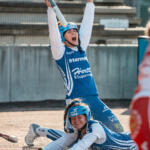 20250810 Seinäjoki, FINLAND. NAISTEN SUPERPESIS:
Puolivälierä 1, Jussittaret - Roihuttaret
Roihuttaret #2 Erika Väliheikki
Roihuttaret #9 Fanny Pasonen
Photo: Pasi Suokko / APOLLO PHOTO