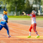 20250810 Seinäjoki, FINLAND. NAISTEN SUPERPESIS:
Puolivälierä 1, Jussittaret - Roihuttaret
Jussittaret #7 Anna Honkala
Roihuttaret #10 Sohvi Korhonen
Photo: Pasi Suokko / APOLLO PHOTO