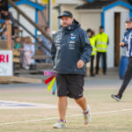 20250815 Lapua, FINLAND. NAISTEN SUPERPESIS: Lapuan Virkiä - Rauman Fera
Lapuan Virkiän 1. pelinjohtaja Tomi Niskanen, keltainen kortti
Photo: Pasi Suokko / APOLLO PHOTO