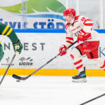 20250821 Visionite Arena, Umeå, Sweden. Preseason: IF Björklöven - Vaasan Sport
Vaasan Sport #28 Johan Sundström
Björklöven IF #59 Tim Theocharidis
Photo: Pasi Suokko / APOLLO PHOTO