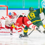 20250821 Visionite Arena, Umeå, Sweden. Preseason: IF Björklöven - Vaasan Sport
Björklöven IF #19 Liam Dower Nilsson
Vaasan Sport #1 Masi Härkönen
Vaasan Sport #80 Kalle Miketinac
Photo: Pasi Suokko / APOLLO PHOTO
