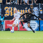 20250831 Seinäjoki, FINLAND. VEIKKAUSLIIGA: SJK - KuPS
KuPS #34 Otto Ruoppi
SJK #28 Samuel Johansen Chukwudi
Photo: Pasi Suokko / APOLLO PHOTO