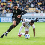 20250831 Seinäjoki, FINLAND. VEIKKAUSLIIGA: SJK - KuPS
SJK #28 Samuel Johansen Chukwudi
KuPS #21 Joslyn Luyeye-Lutumba
Photo: Pasi Suokko / APOLLO PHOTO