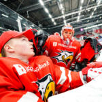 20250807 Vaasan Sähkö Areena Vaasa, FINLAND. LIIGA PRE-SEASON: Vaasan Sport - Oulun Kärpät.
Vaasan Sport #1 Masi Härkönen, #95 Miroslav Svoboda
Photo: Samppa Toivonen / APOLLO PHOTO