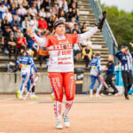 20250907 Seinäjoki, FINLAND. NAISTEN SUPERPESIS:
Pronssiottelu 2, Jussittaret - Virkiä
Jussittaret #9 Tea Santahuhta
Photo: Pasi Suokko / APOLLO PHOTO