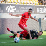 20250927 Seinäjoki, FINLAND. VEIKKAUSLIIGA, Mestaruussarja: SJK - FC Inter
FC Inter #20 Momodou Sarr
SJK #22 Murilo Henrique de Araujo Santos
Photo: Pasi Suokko / APOLLO PHOTO