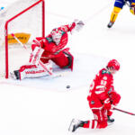 20250923 Vaasan Sähkö Areena Vaasa, FINLAND. LIIGA: Vaasan Sport - Mikkelin Jukurit.
Vaasan Sport #1 Masi Härkönen saves.
Photo: Samppa Toivonen / APOLLO PHOTO