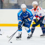 20251010 Lapua, FINLAND. Suomi-sarja: Virkiä Hockey - S-Kiekko
Virkiä Hockey #22 Tommi Rintasalo
S-Kiekko #45 Joonas Mäkinen
Photo: Pasi Suokko / APOLLO PHOTO