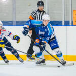 20251010 Lapua, FINLAND. Suomi-sarja: Virkiä Hockey - S-Kiekko
Virkiä Hockey #15 Tomi Niku
S-Kiekko #45 Joonas Mäkinen
Photo: Pasi Suokko / APOLLO PHOTO