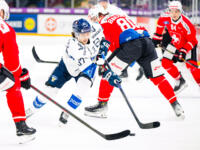 20251106 Tampere, FINLAND. EURI HOCKEY TOUR: Team Switzerland - Team Finland.
Team Finland #37 Eemil Erholtz
Photo: Samppa Toivonen / APOLLO PHOTO
