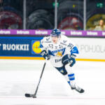 20251108 Tampere, FINLAND. EURI HOCKEY TOUR: Team Finland - Team Czechia.
Team Finland #39 Juuso Mäenpää
Photo: Samppa Toivonen / APOLLO PHOTO