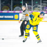 20251108 Tampere, FINLAND. EURI HOCKEY TOUR: Team Sweden - Team Switzerland.
Team Sweden #26 Erik Brännström
Photo: Samppa Toivonen / APOLLO PHOTO