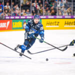 20251109 Tampere, FINLAND. EURI HOCKEY TOUR: Team Finland - Team Sweden.
Team Finland #28 Santeri Hatakka
Photo: Samppa Toivonen / APOLLO PHOTO