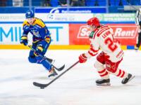 20251217 Mikkeli, FINLAND. LIIGA: Mikkelin Jukurit - Vaasan Sport
Sport #24 Eetu Levänen
Jukurit #7 William Worge Kreü
Photo: Pasi Suokko / APOLLO PHOTO