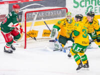 20251227 Vaasa, FINLAND. LIIGA: Vaasan Sport - Tampereen Ilves
Sport #28 Johan Sundström
Ilves #40 Mantas Armalis
Ilves #34 Olli Palola
Ilves #43 Otto Latvala
Photo: Pasi Suokko / APOLLO PHOTO